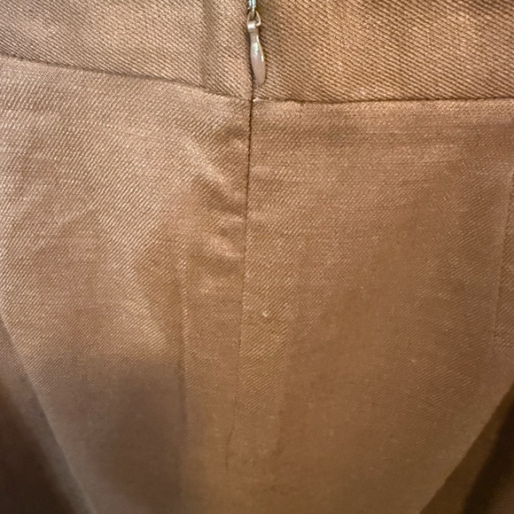 Talbots Brown Linen Blend Skirt Set - Picture 7 of 16